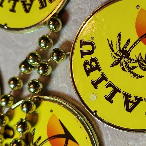 Malibu Rum Mardi Gras beads, set of 9, yellow and orange 💛🧡 - Picture 3 of 7